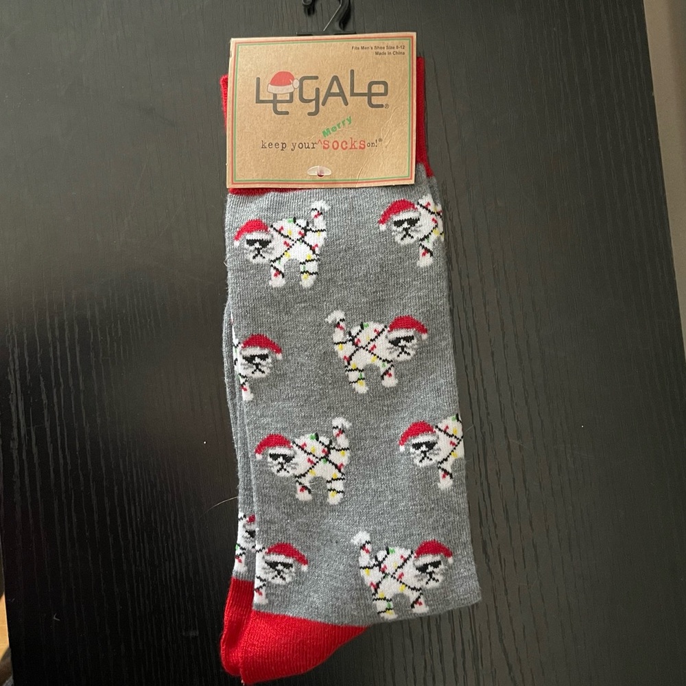 Holiday cat socks - new - 1 pair - Christmas